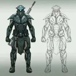 Arte Conceptual Digital de Personajes Sci-Fi